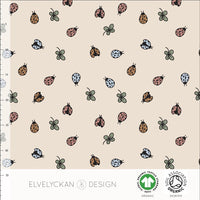 Stof Elvelyckan - tricot lieveheersbeestjes